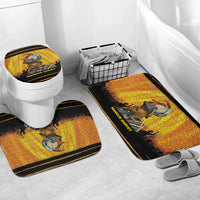 Marcus Garvey Bathroom Set Yellow African Pattern Design Pan African Flag Civil Rights Movement Tribute - Wonder Print Shop