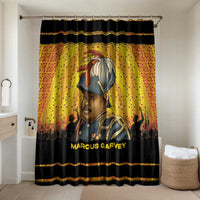 Marcus Garvey Bathroom Set Yellow African Pattern Design Pan African Flag Civil Rights Movement Tribute - Wonder Print Shop