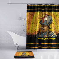 Marcus Garvey Bathroom Set Yellow African Pattern Design Pan African Flag Civil Rights Movement Tribute - Wonder Print Shop