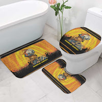 Marcus Garvey Bathroom Set Yellow African Pattern Design Pan African Flag Civil Rights Movement Tribute - Wonder Print Shop