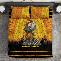 Marcus Garvey Bedding Set Yellow African Pattern Design Pan African Flag Civil Rights Movement Tribute - Wonder Print Shop