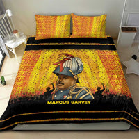 Marcus Garvey Bedding Set Yellow African Pattern Design Pan African Flag Civil Rights Movement Tribute - Wonder Print Shop