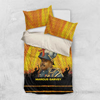 Marcus Garvey Bedding Set Yellow African Pattern Design Pan African Flag Civil Rights Movement Tribute - Wonder Print Shop
