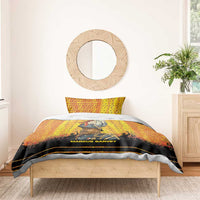 Marcus Garvey Bedding Set Yellow African Pattern Design Pan African Flag Civil Rights Movement Tribute - Wonder Print Shop