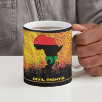 Marcus Garvey Ceramic Mug Yellow African Pattern Design Pan African Flag Civil Rights Movement Tribute - Wonder Print Shop