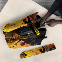 Marcus Garvey Umbrella Yellow African Pattern Design Pan African Flag Civil Rights Movement Tribute - Wonder Print Shop