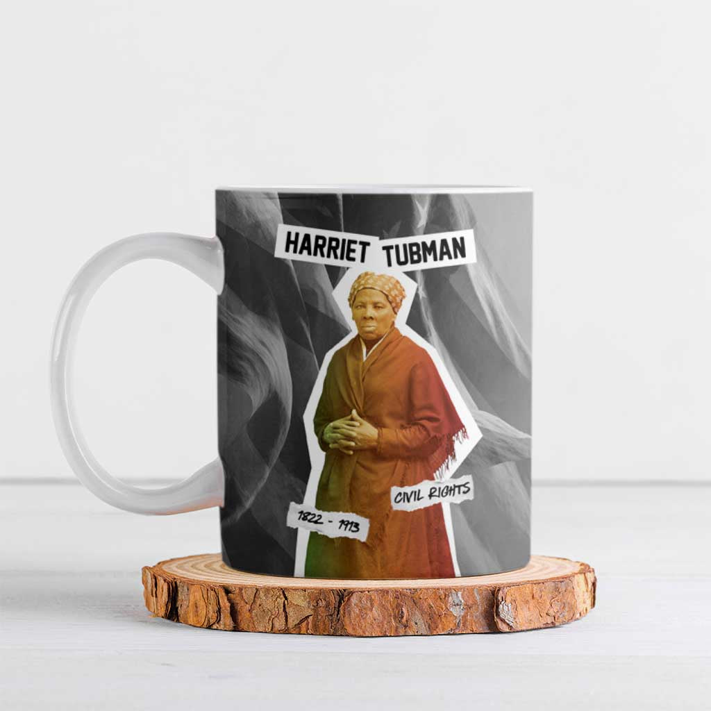Harriet Tubman Ceramic Mug American Flag Background Civil Rights Quote Keep Going Tribute Design - Wonder Print Shop