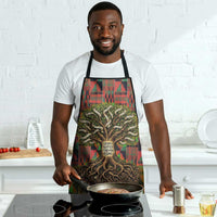 Black Heritage Tree Apron African Root Black History Kente Pattern