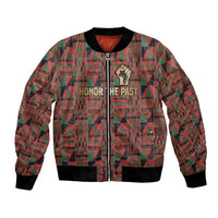 Black Heritage Tree Bomber Jacket African Root Black History Kente Pattern