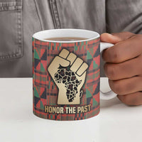 Black Heritage Tree Ceramic Mug African Root Black History Kente Pattern