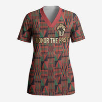 Black Heritage Tree Scrub Top African Root Black History Kente Pattern