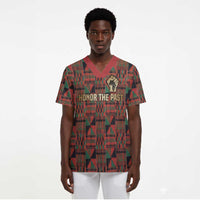 Black Heritage Tree Scrub Top African Root Black History Kente Pattern