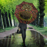Black Heritage Tree Umbrella African Root Black History Kente Pattern