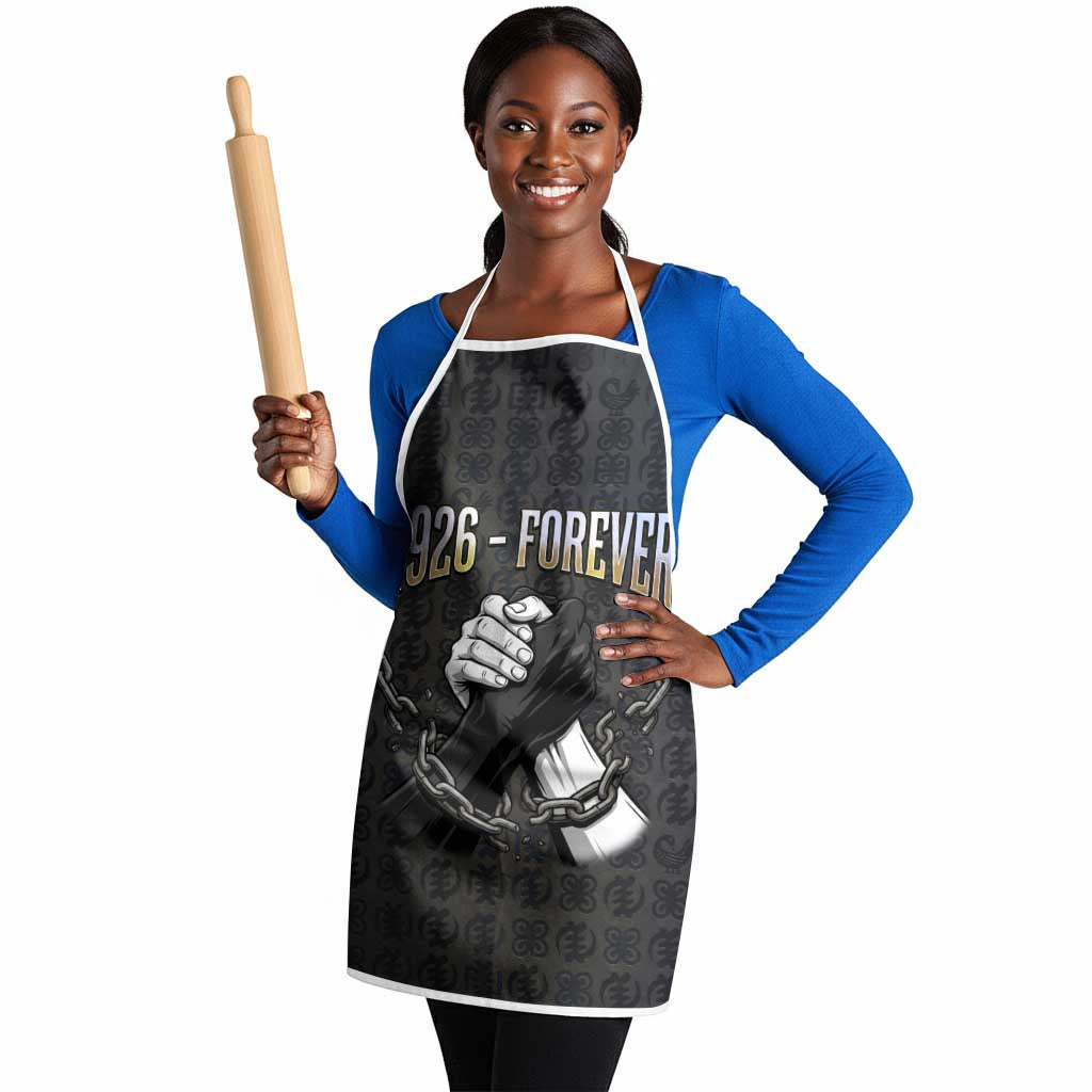 1926 Forever Black History Month Apron Broken Chains Freedom Adinkra Symbol