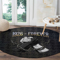 1926 Forever Black History Month Round Carpet Broken Chains Freedom Adinkra Symbol
