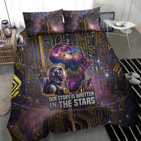 Afrofuturism Legacy Beyond Bedding Set African Astronaut Galaxy Mask