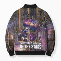 Afrofuturism Legacy Beyond Bomber Puffer Jacket African Astronaut Galaxy Mask