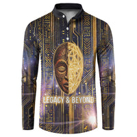 Afrofuturism Legacy Beyond Button Sweatshirt African Astronaut Galaxy Mask