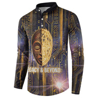 Afrofuturism Legacy Beyond Button Sweatshirt African Astronaut Galaxy Mask