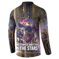Afrofuturism Legacy Beyond Button Sweatshirt African Astronaut Galaxy Mask