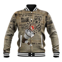 Louder Than Silence African Baseball Jacket Civil Rights News Megaphone