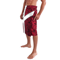 Denmark Lavalava with The Little Mermaid Statue, Danish Folk Patterns, National Heritage Pride