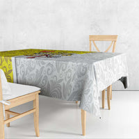 Vatican City Tablecloth Papal Keys & Tiara Emblem with Gold Baroque Pattern