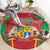 Mauritius Coat of Arms Round Carpet National Emblem Blended with Traditional Patterns