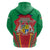 Mauritius Coat of Arms Zip Hoodie National Emblem Blended with Traditional Patterns