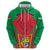 Mauritius Coat of Arms Zip Hoodie National Emblem Blended with Traditional Patterns