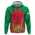 Mauritius Coat of Arms Zip Hoodie National Emblem Blended with Traditional Patterns