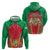 Mauritius Coat of Arms Zip Hoodie National Emblem Blended with Traditional Patterns