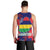 Mauritius Men Tank Top National Emblem Integrated with Country's Shape – Symbolic Design