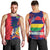 Mauritius Men Tank Top National Emblem Integrated with Country's Shape – Symbolic Design