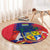 Mauritius Round Carpet National Emblem Integrated with Country's Shape – Symbolic Design