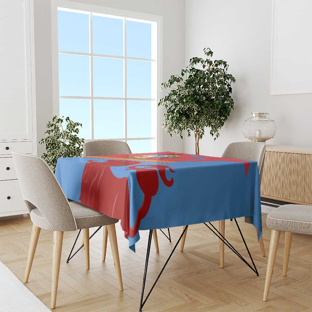 Aruba Flag Tablecloth Elements Merged with Country's Shape – Unique National Design