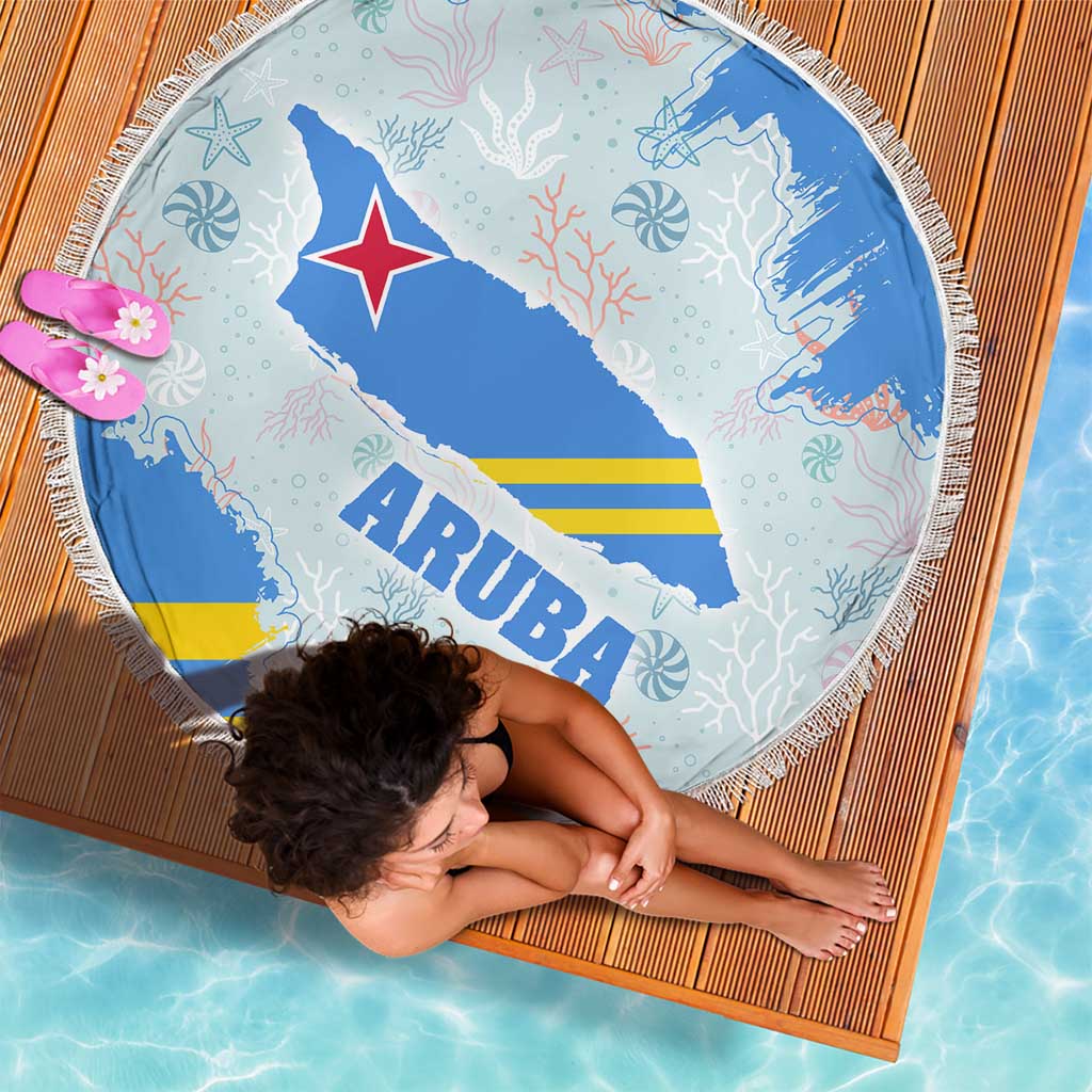 Aruba Beach Blanket with Marine Patterns – Ocean-Inspired Design