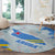 Aruba Round Carpet with Marine Patterns – Ocean-Inspired Design