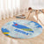 Aruba Round Carpet with Marine Patterns – Ocean-Inspired Design