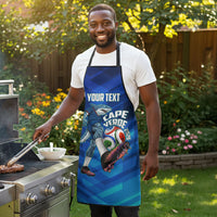 Personalized Cape Verde Football Apron Blue Shark Mascot Cabo Verdean - Gradient Art