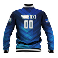 Personalized Cape Verde Football Baseball Jacket Blue Shark Mascot Cabo Verdean - Gradient Art