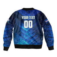 Personalized Cape Verde Football Bomber Jacket Blue Shark Mascot Cabo Verdean - Gradient Art