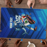 Personalized Cape Verde Football Puzzle Blue Shark Mascot Cabo Verdean - Gradient Art