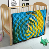 Rwanda Quilt with Imigongo Spiraling Flag Hand Wave Time Spirit