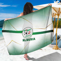 Green and white Algeria sarong with dotted pattern, emblem, and “ALGERIA” text