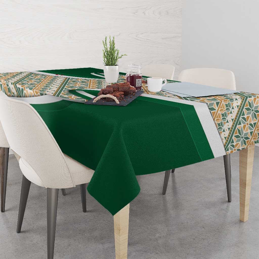 Algeria Tablecloth with Arabic Calligraphy and Traditional Pattern Design