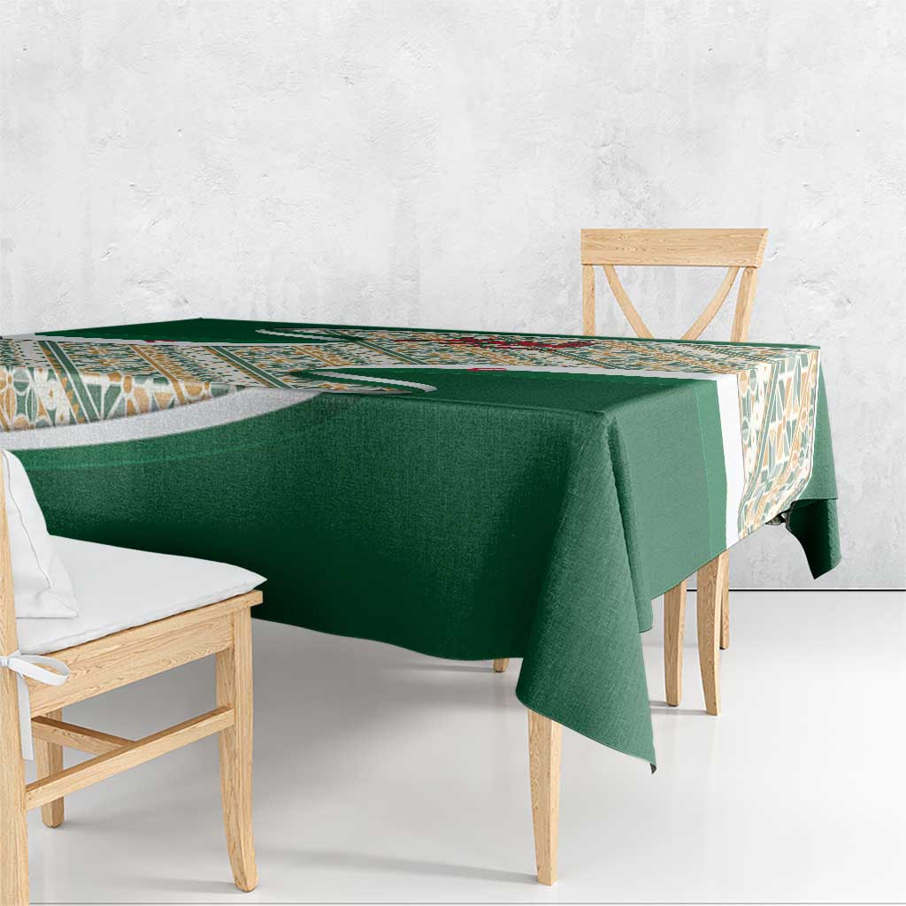 Algeria Tablecloth with Arabic Calligraphy and Traditional Pattern Design