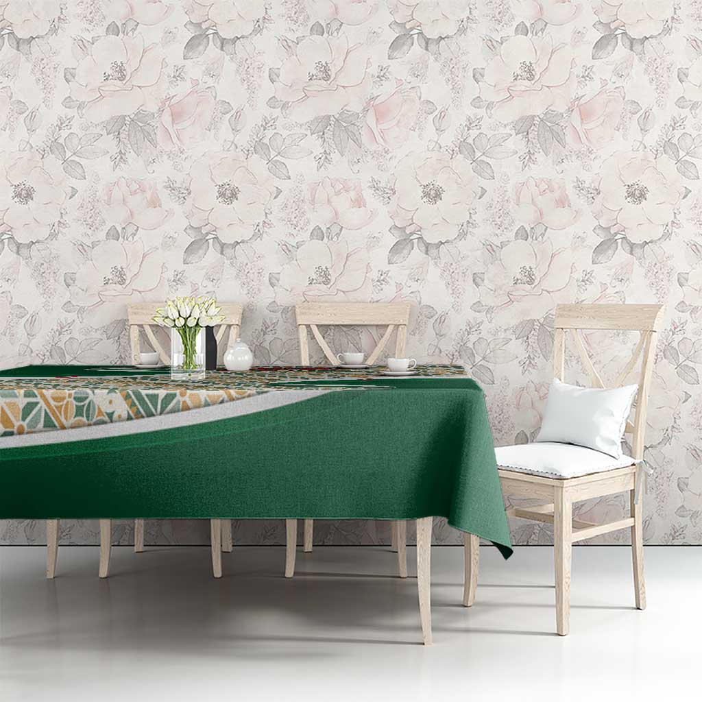 Algeria Tablecloth with Arabic Calligraphy and Traditional Pattern Design