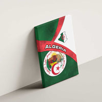 Algeria Canvas Wall Art with National Emblem and Map Design