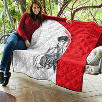 Juraj Janosik Slovakia Quilt with Folk Pattern Red White Legend Spirit